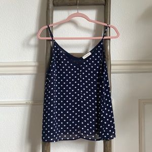 Polka dot button up cami